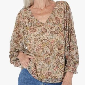 Vince Camuto French Roast Blouse 1X